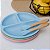 Kit Talheres Silicone E Bambu - Azul - Buba - Imagem 2