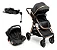 Carrinho De Bebê Romanzo Infanti Travel System Trio Isofix Cor Preto Bronze - Imagem 1