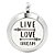 Colar Difusor Aromático Live Love Dream - Aço Inox 25mm - Imagem 2