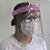 Máscara Protetora Anti Respingo Face Shield - Kit com 10 Peças Cor Rosa - Branco ou Azul - Imagem 1