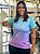 Camiseta Feminina Fitness Azul Lilás - Imagem 5