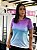 Camiseta Feminina Fitness Azul e Roxo - Imagem 5