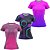 Kit 3 Camisetas Fitness Feminina - Joy - Conect - Rosa Azul - Imagem 1