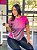 Kit 3 Camisetas Fitness Feminina - Laranja Rosa - Sky - Preto Roxo - Imagem 8