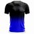 Camiseta Fitness Masculina Preto Azul - Imagem 1