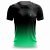 Camiseta Fitness Masculina Preto Verde - Imagem 1