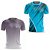 Kit 2 Camisetas Fitness Masculina - Preto Cinza e Sky Blue - Imagem 1