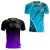 Kit 2 Camisetas Fitness Masculina - Preto Roxo e Sky Blue - Imagem 1