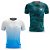 Kit 2 Camisetas Fitness Masculina - Azul Branco e Risc - Imagem 1