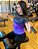 Kit Calça Legging com Camiseta Feminina Degrade Preto Roxo - Imagem 9