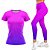 Kit Calça Legging com Camiseta Feminina Degrade Rosa Azul - Imagem 1