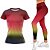 Kit Calça Legging com Camiseta Feminina Degrade Vermelho Amarelo - Imagem 1