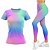 Kit Calça Legging com Camiseta Feminina Degrade Tie Dye - Imagem 1