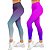 Kit 2 Calças Legging Degrade - Roxo Azul e Rosa Azul - Imagem 1