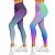 Kit 2 Calças Legging Degrade - Roxo Azul e Tie Dye - Imagem 1