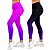 Kit 2 Calças Legging Degrade - Rosa Azul e Preto Roxo - Imagem 1