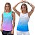 Kit 2 Regatas Fitness Feminina - Azul Lilás e Azul Branco - Imagem 1