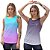 Kit 2 Regatas Fitness Feminina - Azul Lilás e Preto Cinza - Imagem 1