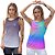 Kit 2 Regatas Fitness Feminina - Preto Cinza e Tie Dye - Imagem 1