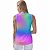 Kit 2 Regatas Fitness Feminina - Preto Cinza e Tie Dye - Imagem 3