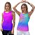 Kit 2 Regatas Fitness Feminina - Rosa Azul e Tie Dye - Imagem 1