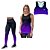 Conjunto Camiseta Regata Feminina Top Fitness Calça Legging Efect - Imagem 1