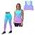 Conjunto Camiseta Regata Feminina Top Fitness Calça Legging Efect - Imagem 1