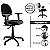 Cadeira Executiva Ergonômica Back system  NR17 DA ABNT Com  Regulagem de  Braço - em  courvin preto - Imagem 3