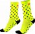 Meia HUPI Amarelo Neon Dots - LT para pés menores 34-38 - Imagem 1