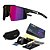 Óculos de Ciclismo Preto Vermelho Com 4 Lentes + Case - Kapvoe - Imagem 1