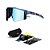 Óculos de Ciclismo Azul Com 4 Lentes + Case - Kapvoe - Imagem 1