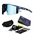 Óculos de Ciclismo Azul Com 4 Lentes + Case - Kapvoe - Imagem 1