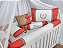kit berço bege vermelho - Imagem 1