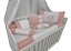 kit protetor para berço menina 2 cores branco e rosê - Imagem 2