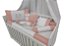 kit protetor para berço menina 2 cores branco e rosê - Imagem 1