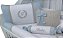 kit berço personalizado menino azul claro e cinza - Imagem 2