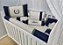 kit berço personalizado cinza, azul marinho - Imagem 1