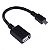 Adaptador OTG micro USB para USB 2.0 15cm preto conexão com celulares e tablets PAMUP-15 PCYES - Imagem 1