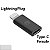 Cabo Adaptador OTG iPhone Lightning Macho x Usb Tipo C Fêmea - Imagem 2