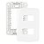 Conjunto Placa 4x2 Com 2 Postos Horiz Branco Com Suporte B3 PA019431 Margirius - Imagem 1