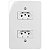 Conjunto 2 Tomadas Padrão brasileiro 2p+T 10a-250v 4x2 Branco Renova PA021376 Margirius - Imagem 1