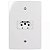Conjunto 1 Tomada Padrão Brasileiro 2p+T 20a-250v 4x2 Branco Renova PA021363 Margirius - Imagem 1
