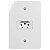Conjunto 1 Tomada Padrão Brasileiro 2p+T 10a-250v 4x2 Branco Renova PA021362 MARGIRIUS - Imagem 1
