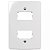 Placa 4x2 2 Postos Horizontal Branco Renova PA021300 Margirius - Imagem 1