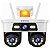 Câmera IP Wi-Fi Speed Dome Tripla TWG TW-9600 3 Lentes (1 Fixa + 2 Móveis) PTZ Strobe - Imagem 1