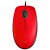 Mouse Logitech M110 Silent Clique Silencioso USB Vermelho Com Fio - Imagem 3