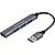 Hub USB-A 4 em 1 Fortrek DA41 em Alumínio - 1x USB-A 3.0 + 3x USB-A 2.0 - Imagem 1