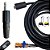 12 Metros de Mangueira Trama de Aço + Registro c/ Engate Rápido + Bico Curto para Lavadoras de Alta Pressão Karcher HD 585 - Imagem 1