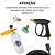 Kit 3m Mangueira Trama de Nylon + Snow Foam Com Gatilho + 2 Bicos Coloridos Para Lavadoras Karcher HD 585 - Imagem 3