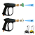 Kit 12m Mangueira Trama de Nylon + Snow Foam Com Gatilho + 2 Bicos Coloridos Para Lavadoras Karcher HD 585 - Imagem 2